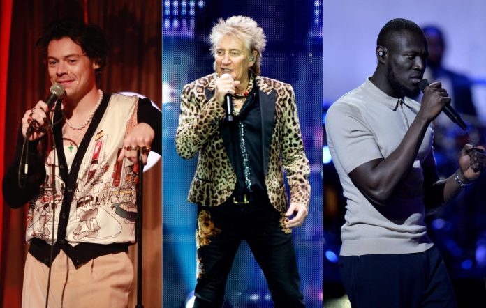 Stormzy, Harry Styles and Rod Stewart