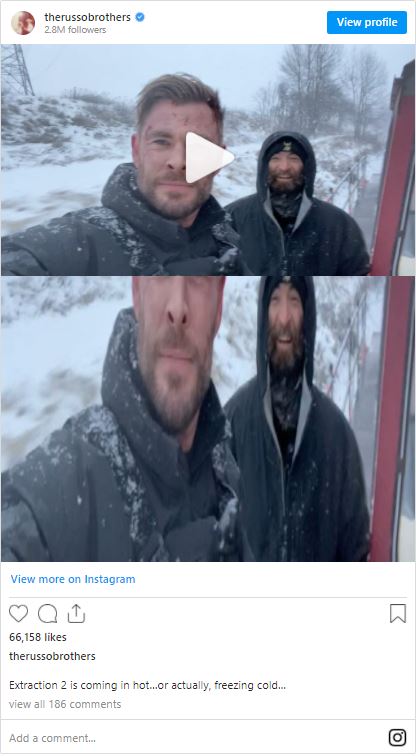 Chris Hemsworth shared bts from 'Extraction 2’