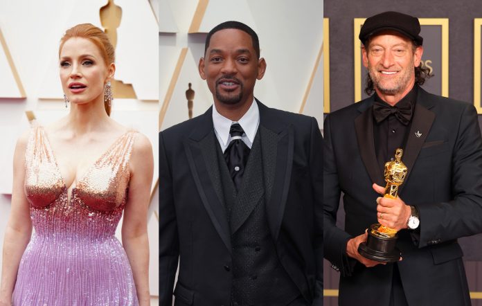 jessica chastain will smith troy kotsur 696x442 1