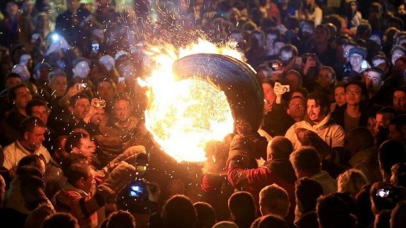 The Flaming Tar Barrels of Ottery St Mary