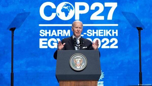 'COP27' Climate change Biden calls for a step up