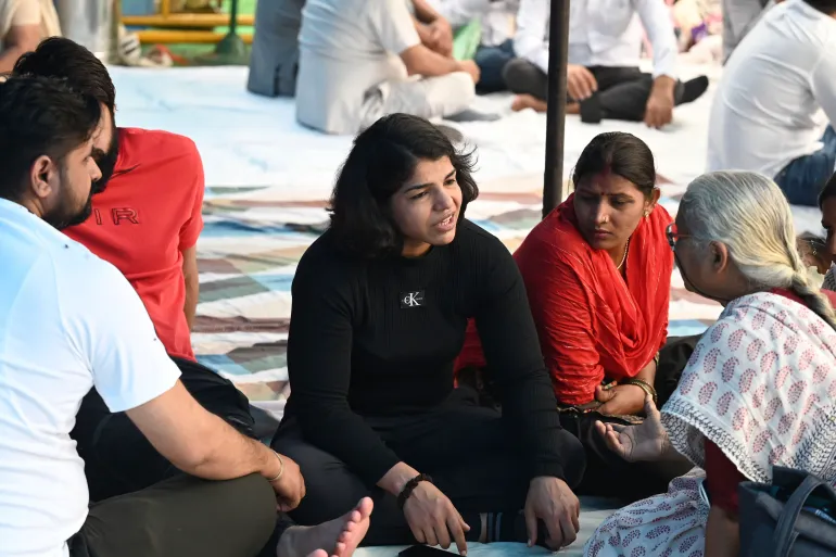 Indian-Wrestlers-Protest-on-Streets