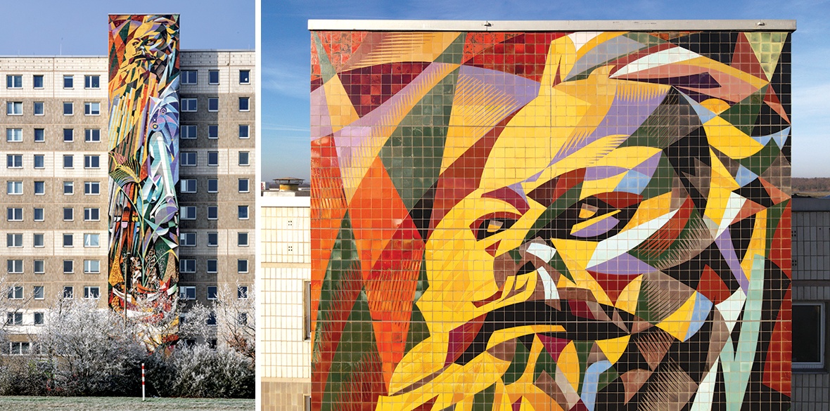 Karl Marx mosaic restored in Halle