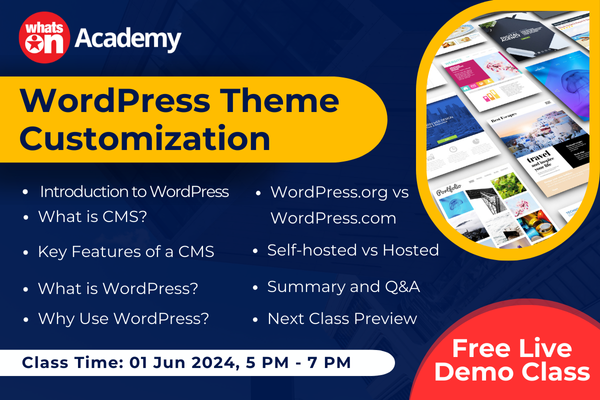 Join Free Live WordPress Theme Customization Demo Class