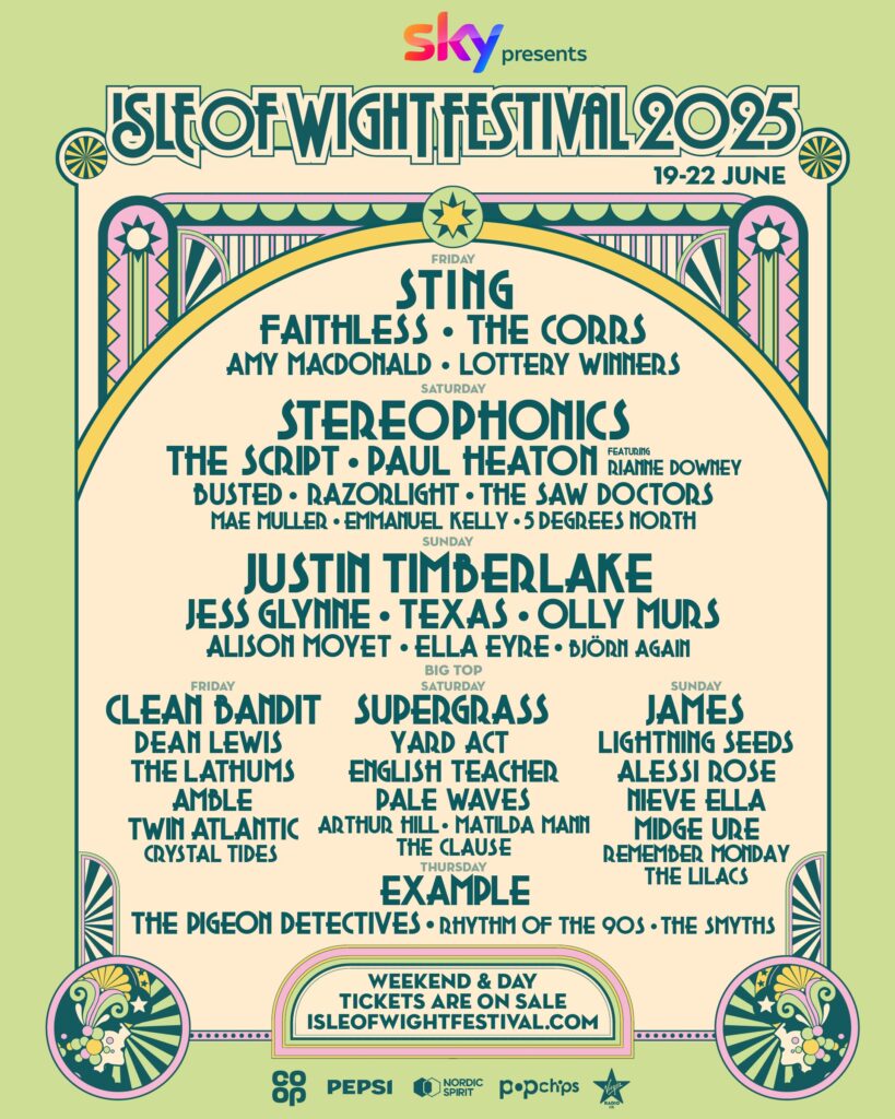 IOWxSky LineupPoster UK Music Festival