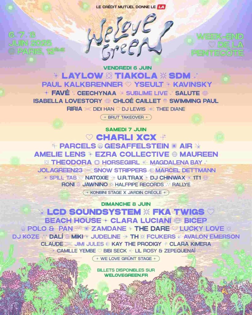 We Love Green 2025 Lineup Poster