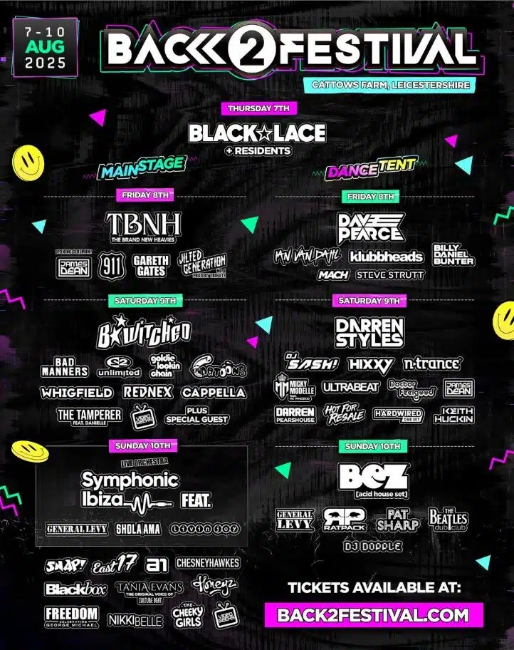 Back2Festival 2025 Lineup Poster