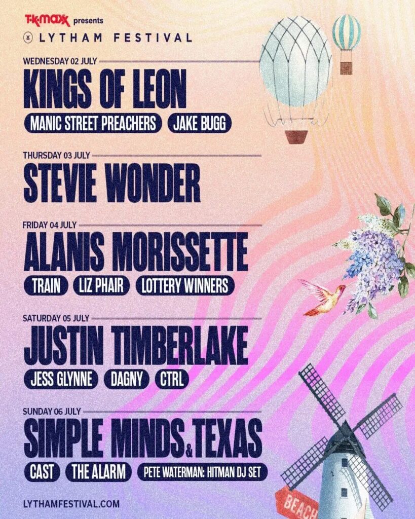 Lytham Festival 2025 Lineup Poster 1