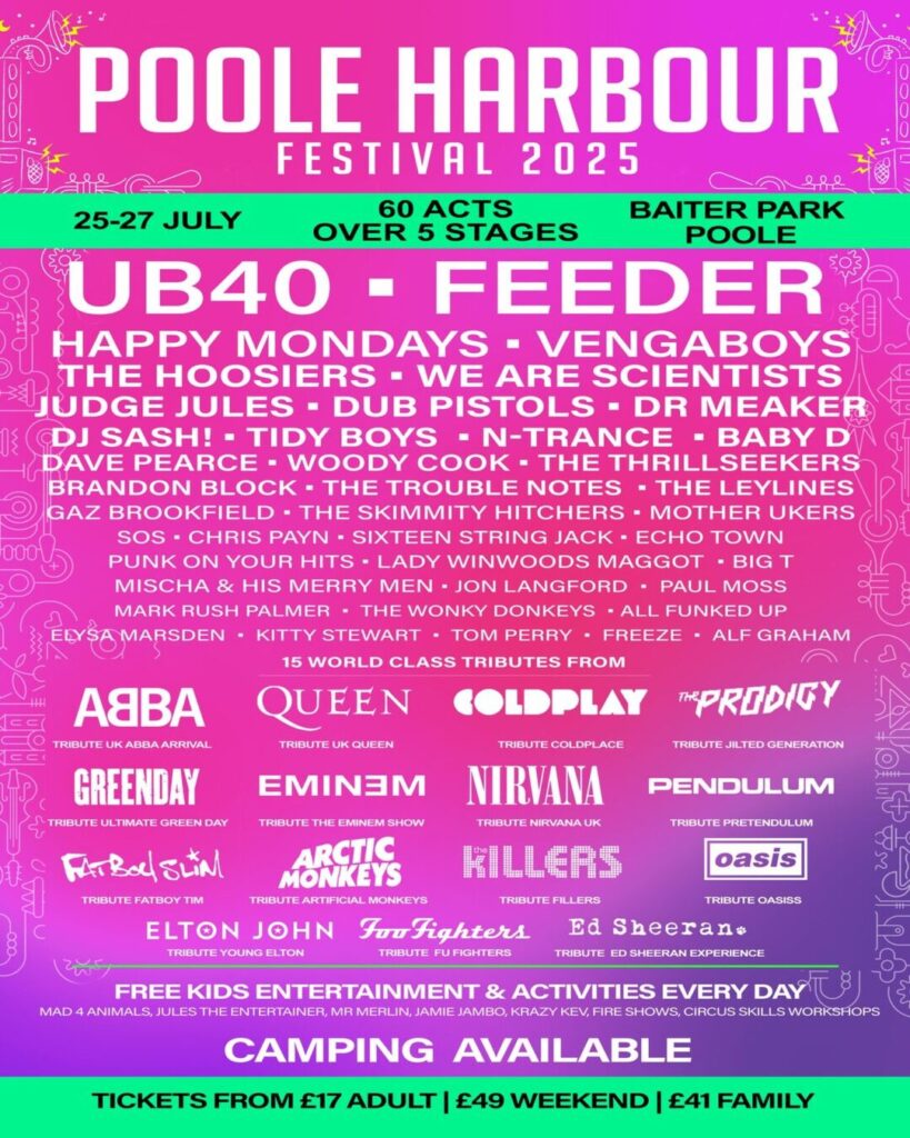 Unmissable UK Music Festivals in July 2025 for Every Music Lover 3 Poole Harbour Festival UK 2025 Lineup 1